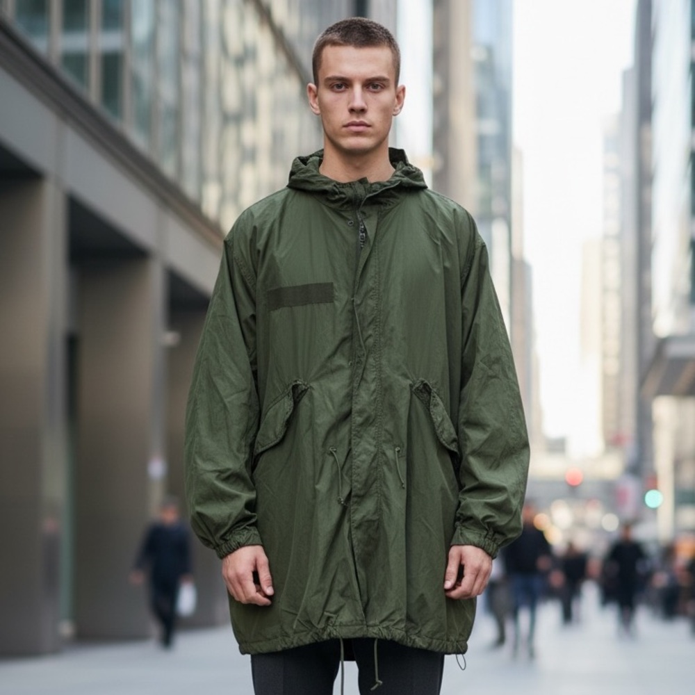 Isratex Vintage US Army Green Parka‎ Extreme Cold Weather Fishtail Shell Jacket